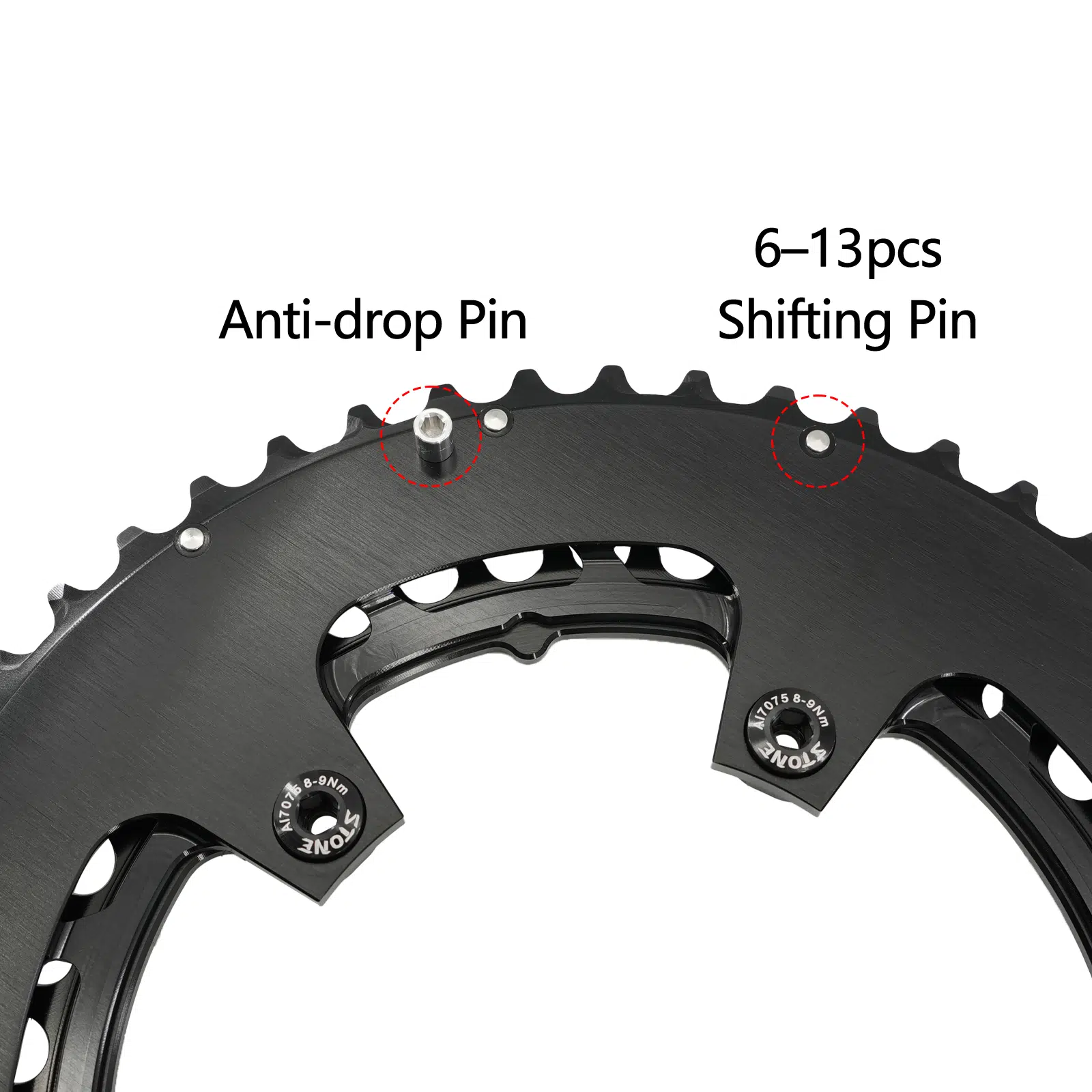 Stone 110bcd Round Double Chainring 5 bolts for 12S AXS Flattop Chain 12 Speed Road Bike  46 33t 48 33T 48 35T 50 37T 52 39T 54 41T 2x