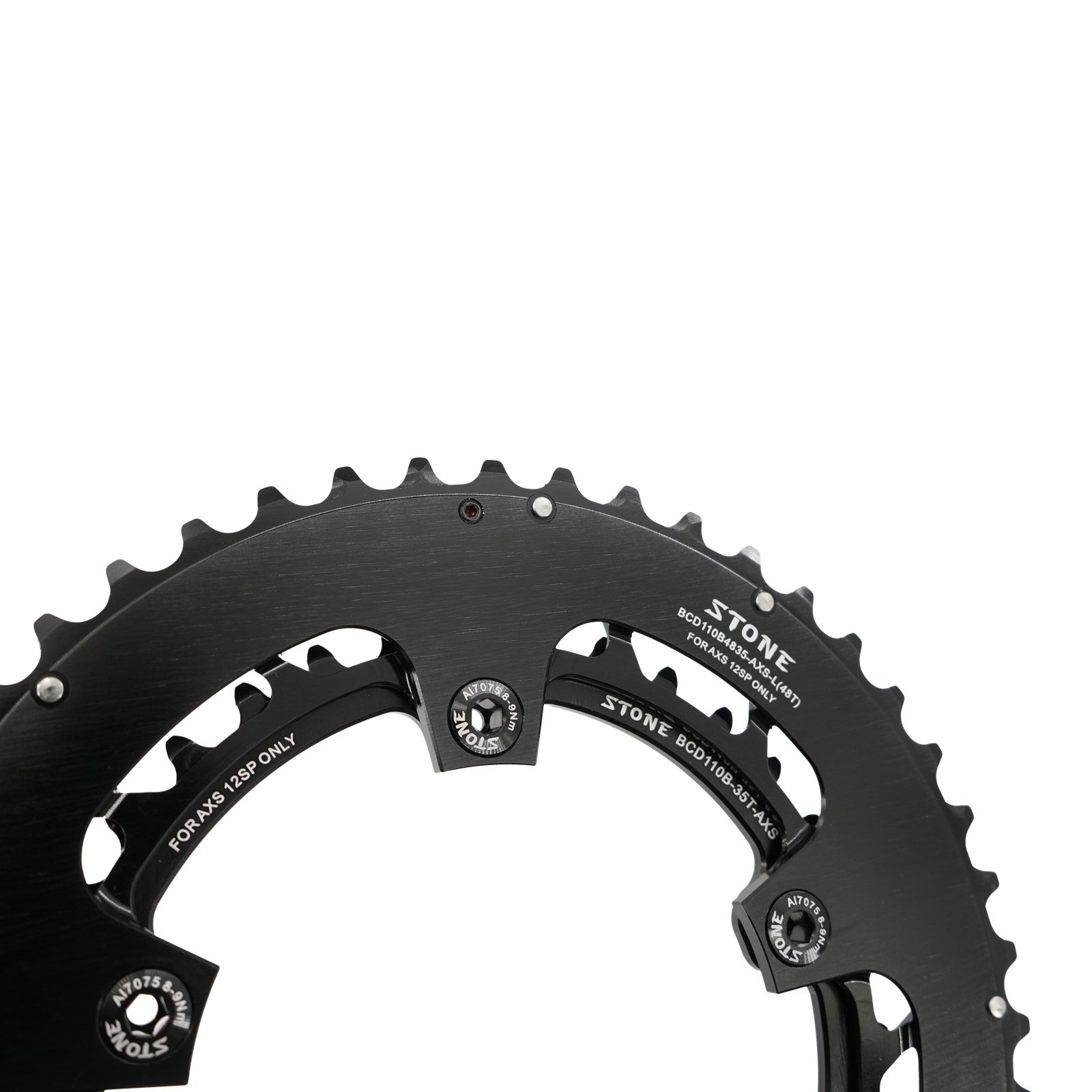 Stone 110bcd ラウンドダブルチェーンリング 5ボルト 12S AXS フラット 
