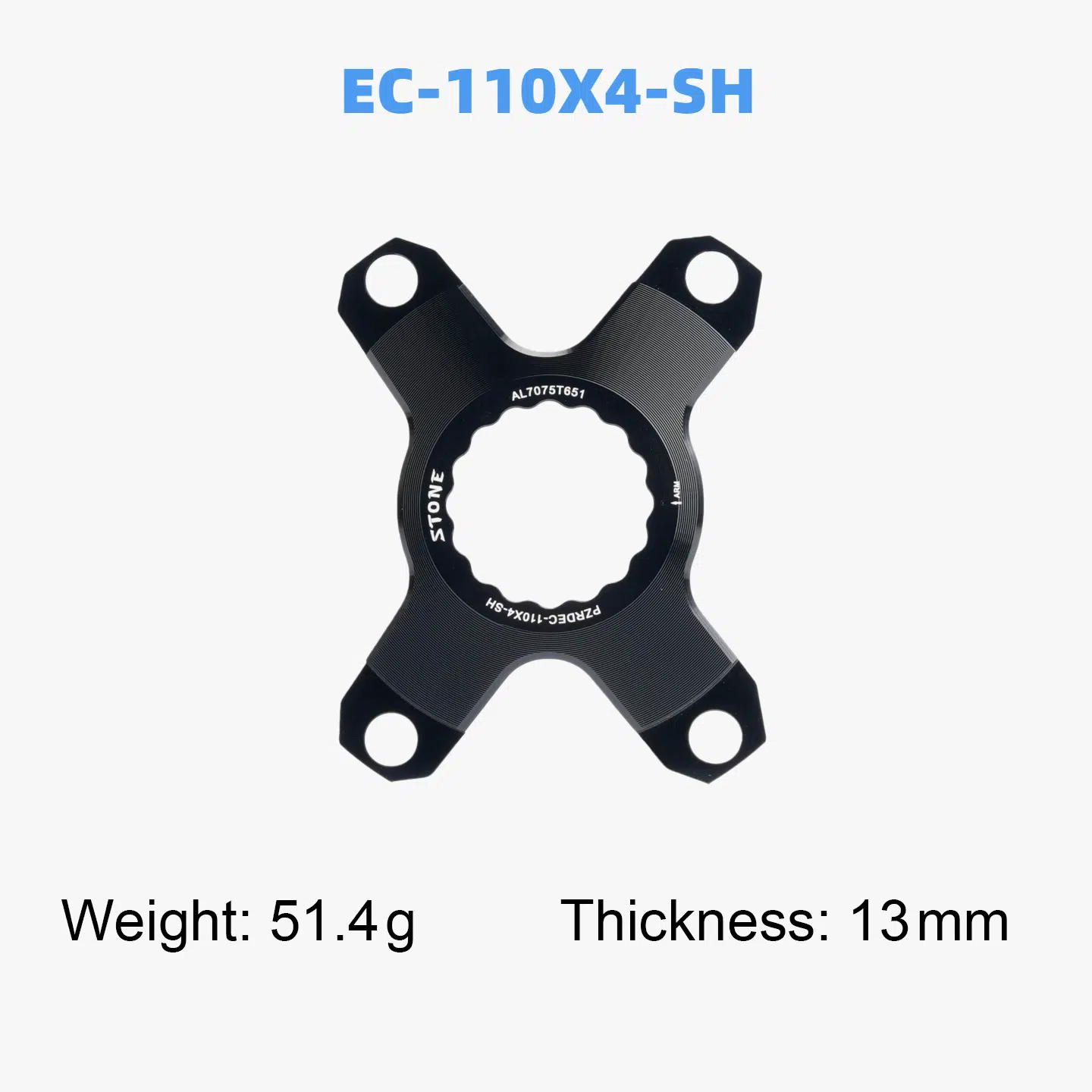 STONE chainring spider 110bcd 4 arms widen style for shimano chainring 12speed ec90 easton rotor aldhu axs force rival sram 3 bolts R7100 R8100 R9200  XPLR 12s 13s