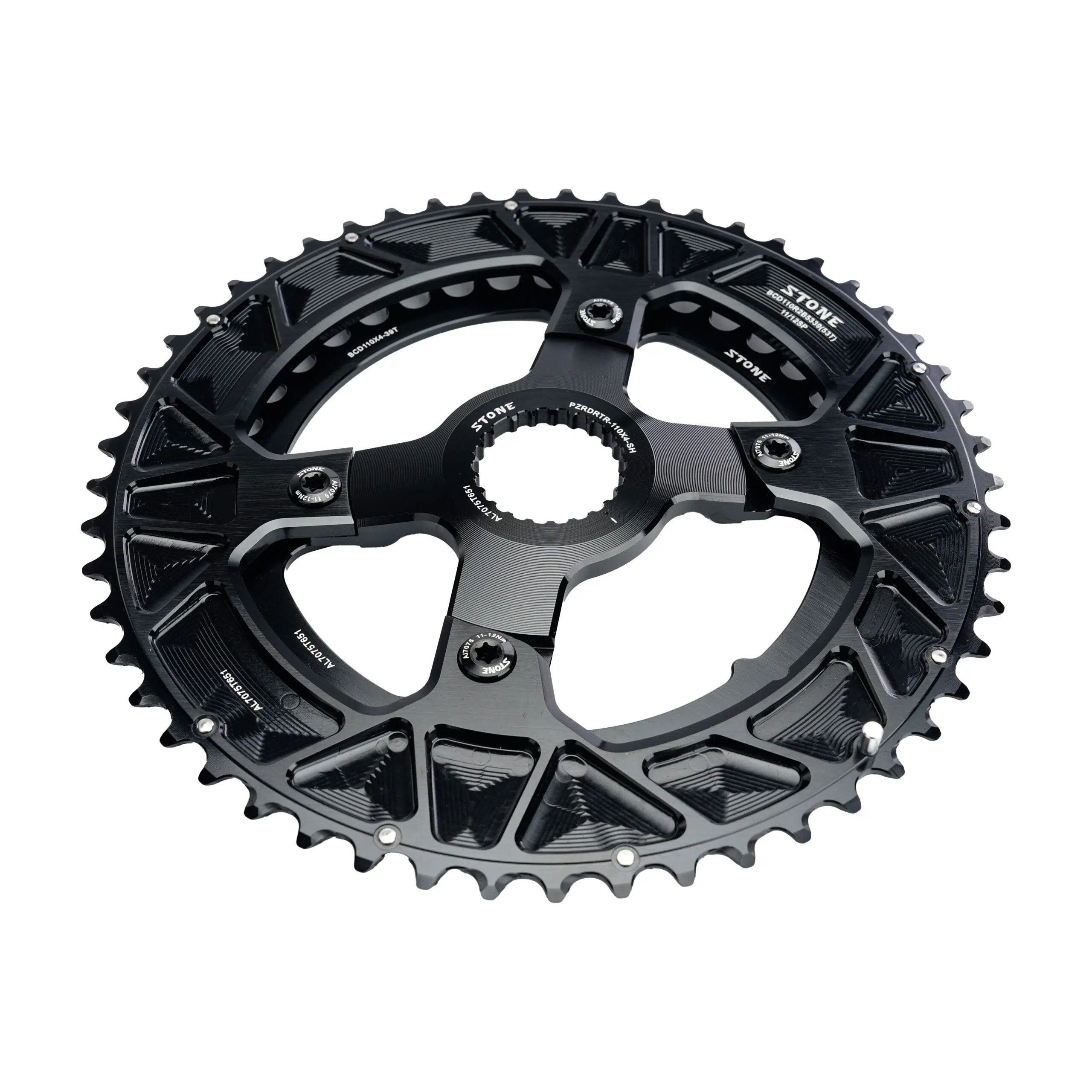 STONE chainring spider 110bcd 4 arms widen style for shimano chainring 12speed ec90 easton rotor aldhu axs force rival sram 3 bolts R7100 R8100 R9200  XPLR 12s 13s