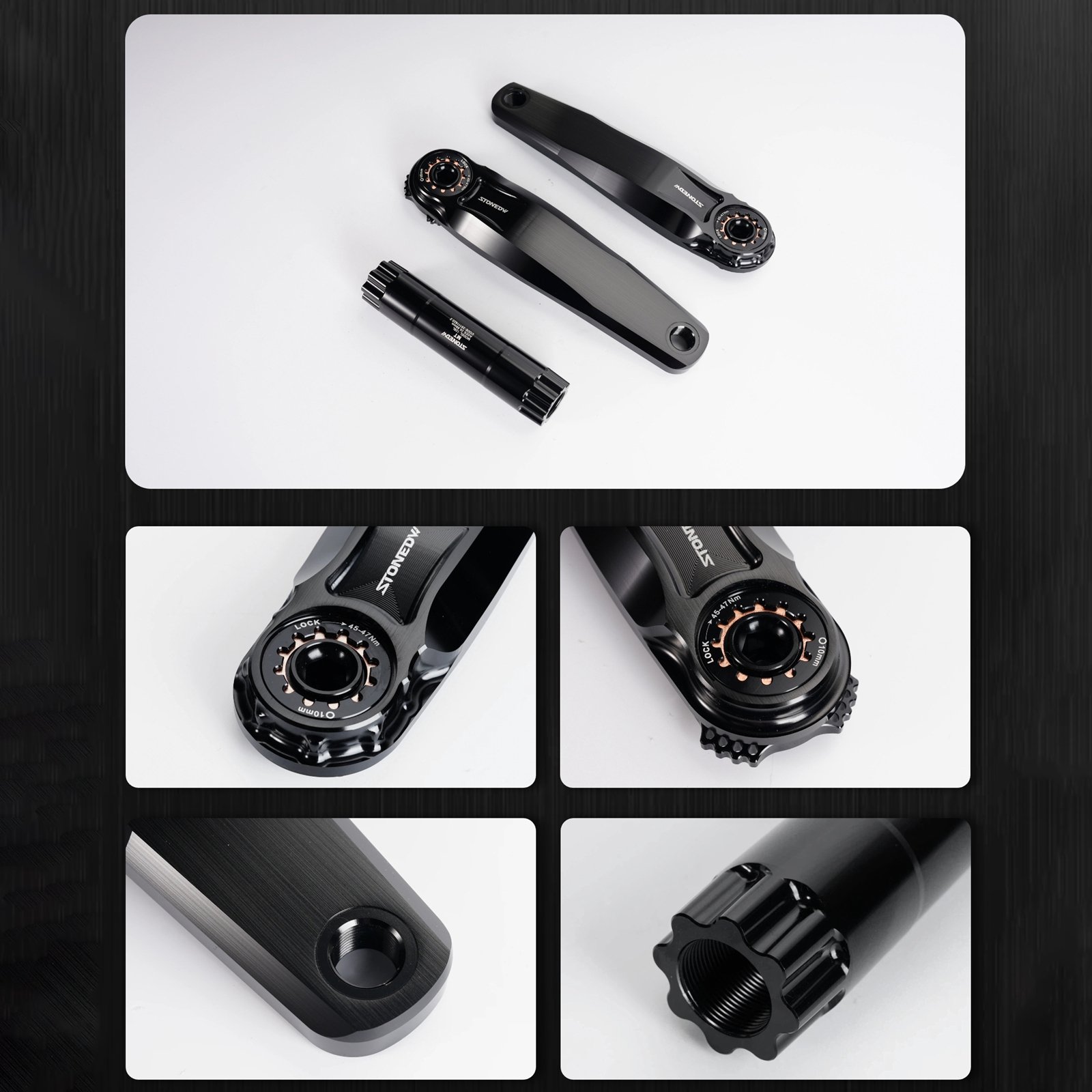 Stone MTB Bike Crankset 28.99mm DUB 8 Bolts Pins Alu 7050-T7451 150 155 160 165 170 175mm Crank for AXS T-type flattop XX1 29mm bike STONEDW XPLR 12s 13s