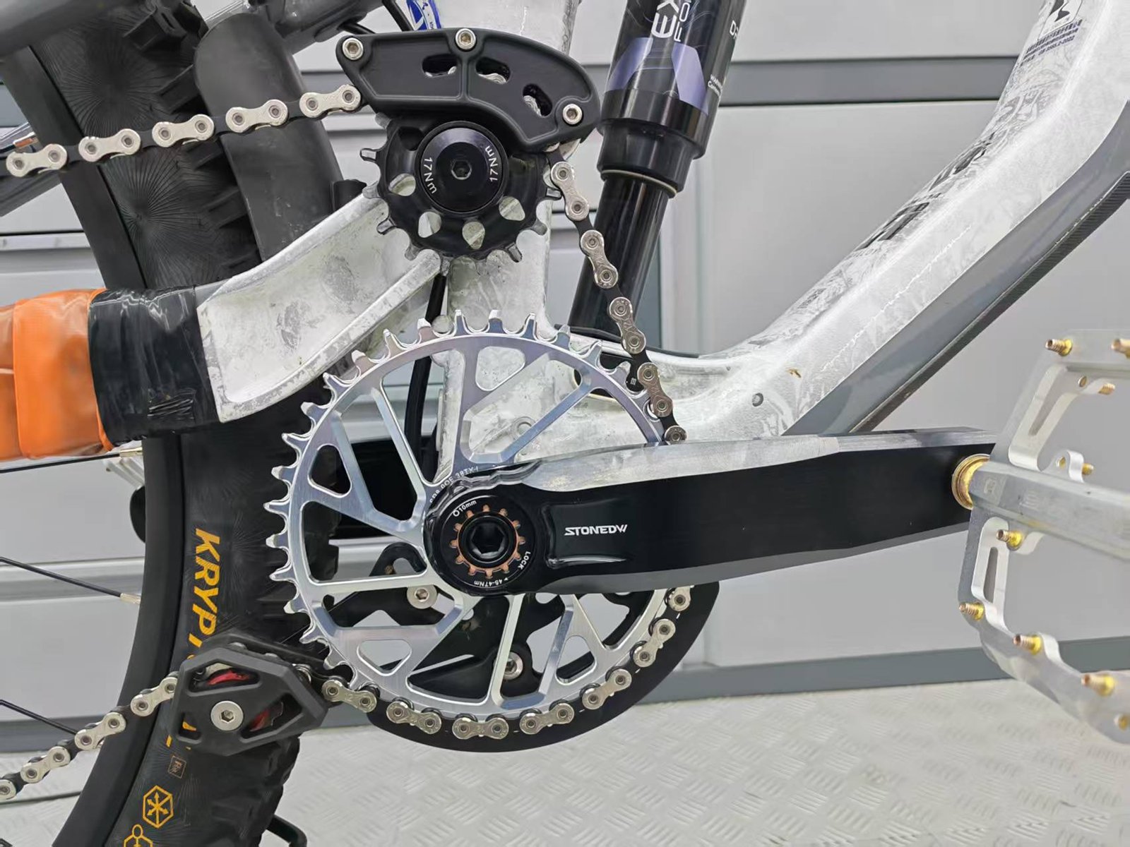 Stone MTB Bike Crankset 28.99mm DUB 8 Bolts Pins Alu 7050-T7451 150 155 160 165 170 175mm Crank for AXS T-type flattop XX1 29mm bike STONEDW XPLR 12s 13s
