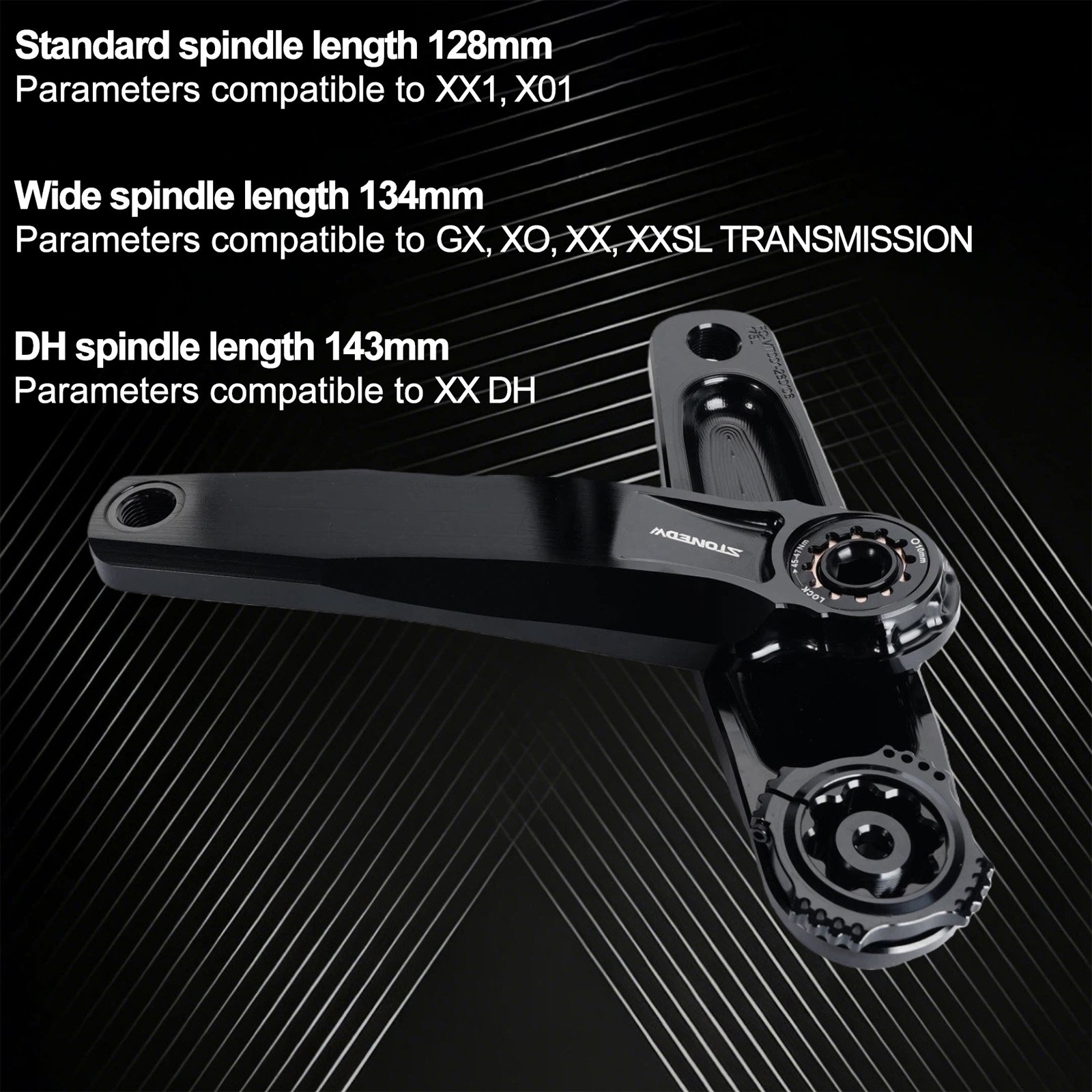 Stone MTB Crankset 29mm DUB 8-Bolt Direct Mount Aluminum 7050-T7451 Crank for SRAM AXS T-Type XX1 XPLR 12s 13s 150 155 160 165 170 175mm STONEDW 8 Stone MTB Crankset 29mm DUB 8-Bolt Direct Mount Aluminum 7050-T7451 Crank for SRAM AXS T-Type XX1 XPLR 12s 13s 150 155 160 165 170 175mm STONEDW