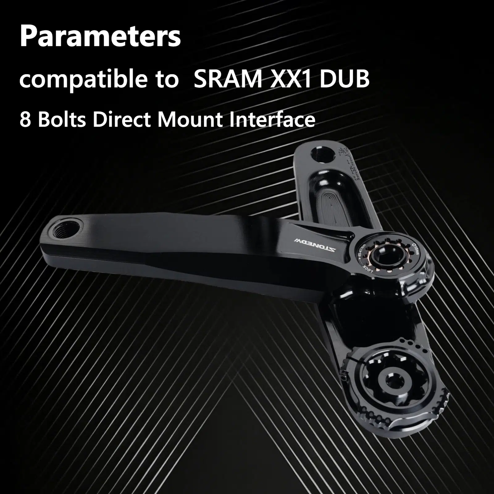 Stone MTB Bike Crankset 28.99mm DUB 8 Bolts Pins Alu 7050-T7451 150 155 160 165 170 175mm Crank for AXS T-type flattop XX1 29mm bike STONEDW XPLR 12s 13s