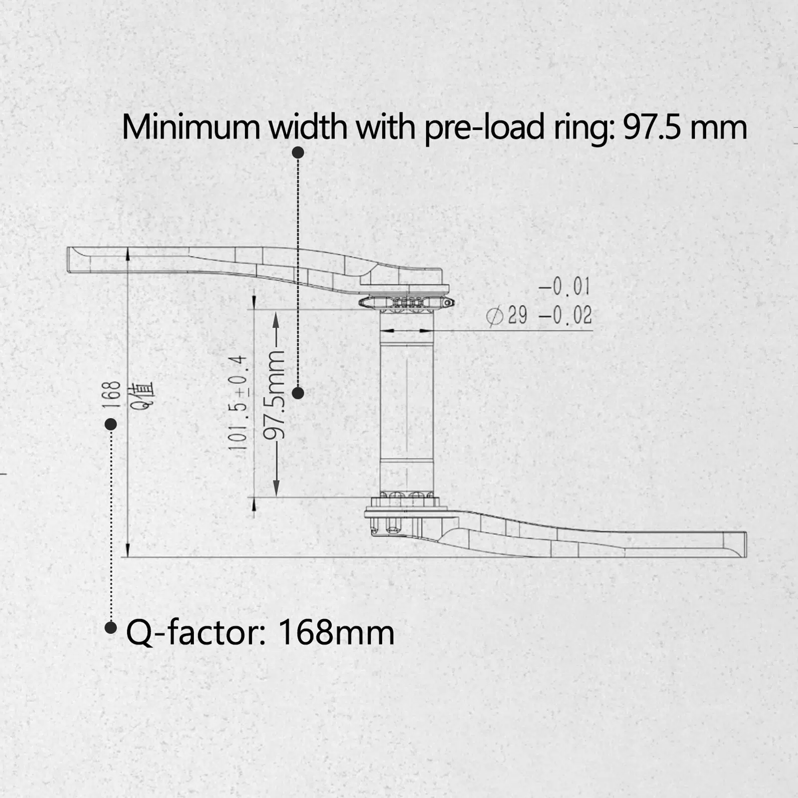 Stone MTB Bike Crankset 28.99mm DUB 8 Bolts Pins Alu 7050-T7451 150 155 160 165 170 175mm Crank for AXS T-type flattop XX1 29mm bike STONEDW XPLR 12s 13s