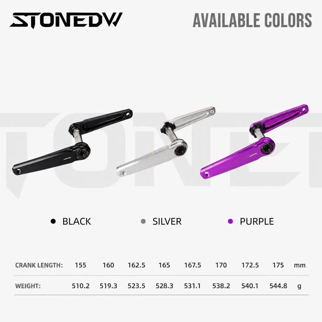 STONE Road Bike Crankset Easton Interface 7075 Aluminum CNC Crank Arms with TC4 Titanium Spindle FC-RD005 11 STONE FC-RD005 road crankset main image