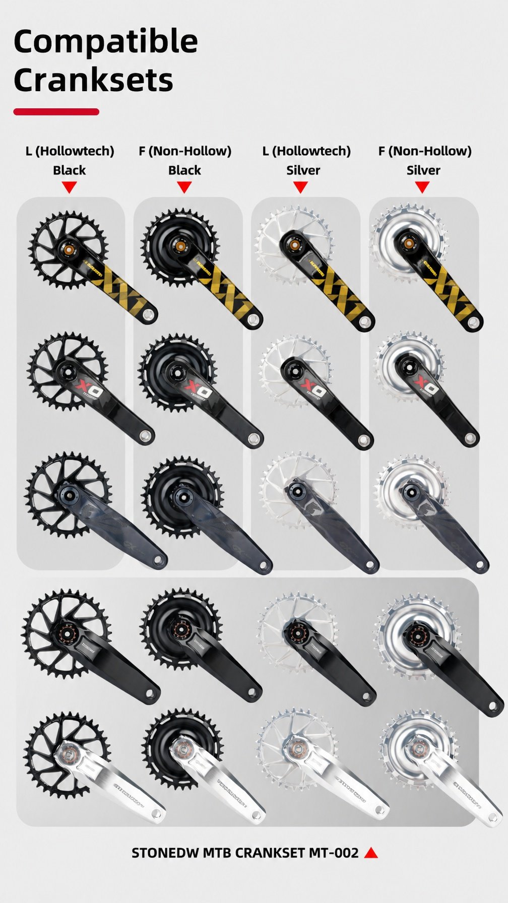 STONE Direct Mount Chainring 6mm offset 3 bolts interface GXP Narrow-Wide Single Chainring for MTB & Gravel Bike (26T-40T) 11 STONE Direct Mount Chainring 6mm offset 3 bolts interface GXP Narrow-Wide Single Chainring for MTB & Gravel Bike (26T-40T)