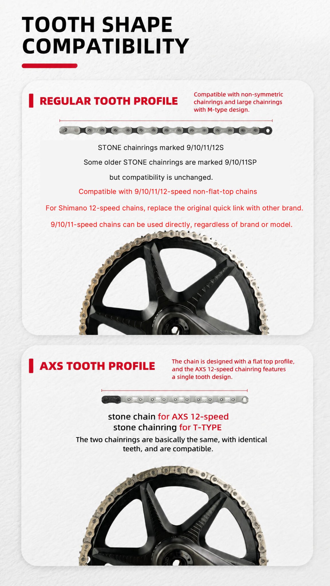 STONE Round Direct Mount Chainring 4mm Offset for Easton EC90 EC90SL CINCH Crankset Road Gravel Folding Bike 9 10 11 12 Speed 38T 40T 42T 46T 48T 50T 52T 54T 56T 58T
