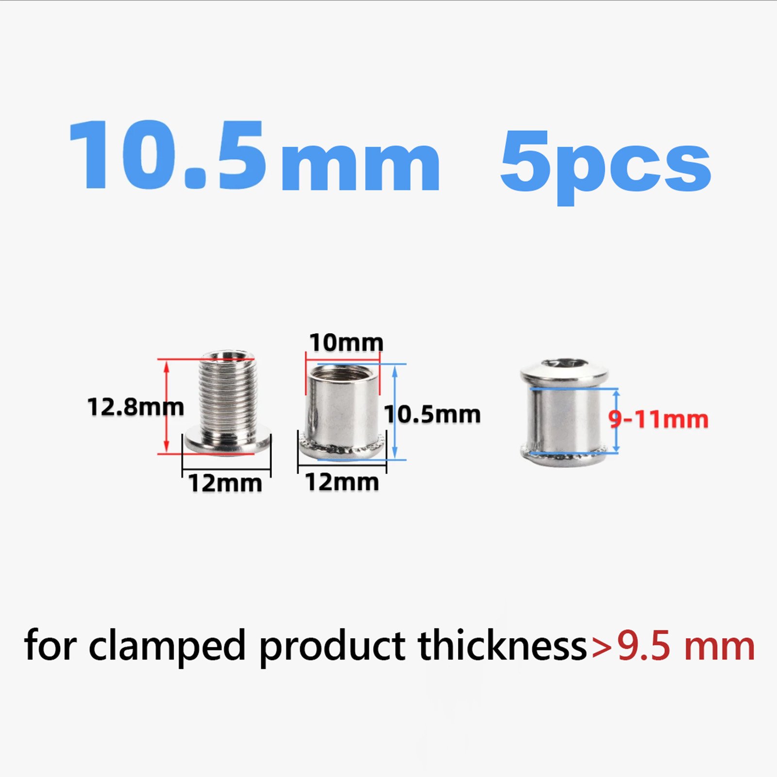 Stone CrMo Steel Chainring Bolts 5pcs M8 7.5/8.5/10.5mm Bicycle Chainring Screws for Road Bike MTB Crankset Sliver Black 13 Stone CrMo Steel Chainring Bolts 5pcs M8 7.5/8.5/10.5mm Bicycle Chainring Screws for Road Bike MTB Crankset Sliver Black